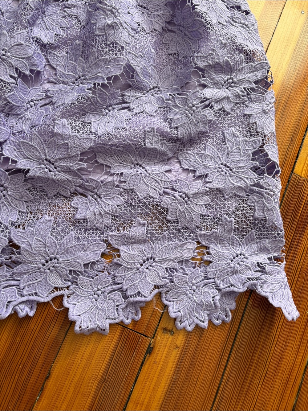 Girls Lilac Floral Lace Party Dress - Sleeveless Formal Dress - Picture 3 of 10
